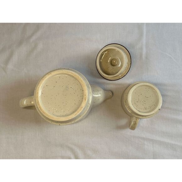 1970's Tea Kettle w/ Cup, Orange Flower, Decorative, Cute, Made in Japan - Picture 4 of 6